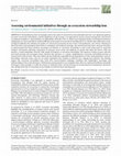 Research paper thumbnail of Assessing environmental initiatives through an ecosystem stewardship lens