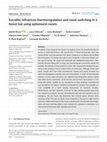 Research paper thumbnail of Sociality influences thermoregulation and roost switching in a forest bat using ephemeral roosts