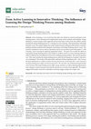 Research paper thumbnail of From Active Learning to Innovative Thinking: The Influence of Learning the Design Thinking Process among Students