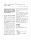 Research paper thumbnail of Blackthorn injury: a report of three interesting cases