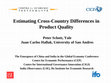 Research paper thumbnail of Estimating Cross-Country Differences in Product Quality