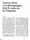 Research paper thumbnail of Gustave Doré et la photographie dans le contexte de l’imprimée