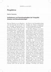 Research paper thumbnail of Institutionen und Sammlungslogiken der Fotografie: Ansätze und Herausforderungen