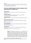 Research paper thumbnail of One-year epidemiological study of patients with Keratoconus in eastern Iran