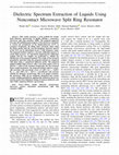 Research paper thumbnail of Dielectric Spectrum Extraction of Liquids Using Noncontact Microwave Split Ring Resonator