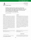 Research paper thumbnail of Análisis biomecánico de las presiones de contacto de superficie después de una osteotomía del iliaco para la corrección de la displasia acetabular