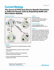 Research paper thumbnail of The Aurora-A/TPX2 Axis Directs Spindle Orientation in Adherent Human Cells by Regulating NuMA and Microtubule Stability