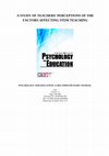 Research paper thumbnail of A Study of Teachers' Perceptions of the Factors Affecting STEM Teaching