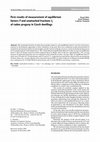 Research paper thumbnail of First results of measurement of equilibrium factors F and unattached fractions fp of radon progeny in Czech dwellings