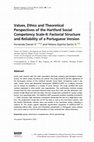 Research paper thumbnail of Values, Ethics and Theoretical Perspectives of the Hartford Social Competency Scale-II: Factorial Structure and Reliability of a Portuguese Version