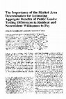 Research paper thumbnail of The Importance of the Market Area Determination for Estimating Aggregate Benefits of Public Goods: Testing Differences in Resident and Nonresident Willingness to Pay