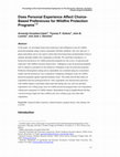 Research paper thumbnail of Does personal experience affect choice-based preferences for wildfire protection programs?