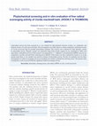 Research paper thumbnail of Phytochemical Screening and in vitro evaluation of free radical scavenging activity of Cordia macleodii bark. (HOOK.F. &amp; THOMSON)