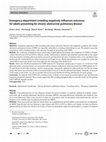 Research paper thumbnail of Emergency department crowding negatively influences outcomes for adults presenting for chronic obstructive pulmonary disease