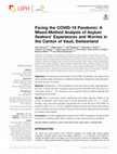 Research paper thumbnail of Facing the COVID-19 Pandemic: A Mixed-Method Analysis of Asylum Seekers’ Experiences and Worries in the Canton of Vaud, Switzerland