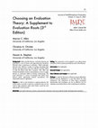 Research paper thumbnail of Choosing an Evaluation Theory: A Supplement to Evaluation Roots (3rd Edition)