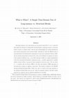 Research paper thumbnail of What is What?: A Simple Time-Domain Test of Long-Memory vs. Structural Breaks