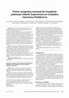 Research paper thumbnail of Primer programa nacional de trasplante pulmonar infantil: Experiencia en Cuidados Intensivos Pediátricos