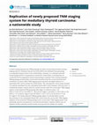 Research paper thumbnail of Replication of newly proposed TNM staging system for medullary thyroid carcinoma: a nationwide study