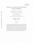 Research paper thumbnail of Remarks on noncommutative open string theory:Vduality and holography