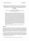 Research paper thumbnail of Multitemporal RADARSAT-2 Polarimetric SAR Data for Urban Land Cover Classification Using Support Vector Machine