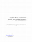 Research paper thumbnail of Innovation, diffusion and agglomeration