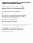 Research paper thumbnail of Ruthenacyclic Carbamoyl Complexes: Highly Efficient Catalysts for Organosilane Hydrolysis