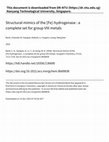 Research paper thumbnail of Structural Mimics of the [Fe]-Hydrogenase: A Complete Set for Group VIII Metals