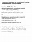 Research paper thumbnail of Reactions of Cp*Ir(CO)2 with pentafluorobenzonitrile: Half-sandwich iridium complexes Cp*Ir(CO)(p-C6F4CN)(X)