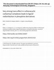 Research paper thumbnail of Very strong trans effect in ruthenacyclic carbamoyl complexes leads to ligand redistribution in phosphine derivatives