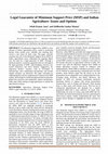 Research paper thumbnail of Legal Guarantee of Minimum Support Price (MSP) and Indian Agriculture Issues and Options