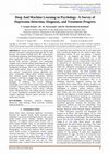 Research paper thumbnail of Deep and Machine Learning In Psychology A Survey of Depression Detection Diagnosis and Treatment Progress