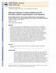 Research paper thumbnail of Differential Challenges in Coalition Building Among HIV Prevention Coalitions Targeting Specific Youth Populations