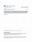 Research paper thumbnail of Contextual Factors That Perpetuate Statutory Rape: The Influence of Gender Roles, Sexual Socialization and Sociocultural Factors