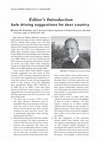 Research paper thumbnail of Editor's Introduction Safe Driving Suggestions for Deer Country