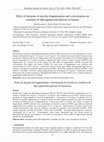 Research paper thumbnail of Effect of duration of mycelia fragmentation and concentration on virulence of Mycosphaerella fijiensis in banana