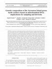 Research paper thumbnail of Genetic composition of the Ascension Island green turtle rookery based on mitochondrial DNA: implications for sampling and diversity