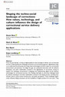 Research paper thumbnail of Shaping the techno-social landscape of corrections: How values, technology, and culture influence the design of correctional service delivery applications