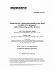 Research paper thumbnail of Human Factors Engineering Program Review Model (NUREG-0711) Revision 3: Update Methodology and Key Revisions