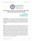 Research paper thumbnail of Multitextual Literacy in Educational Settings: Contextual Analysis and the Dab