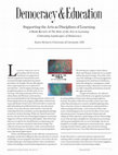 Research paper thumbnail of Supporting the Arts as Disciplines of Learning. A Book Review of The Role of the Arts in Learning: Cultivating Landscapes of Democracy