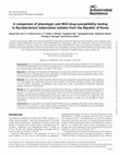 Research paper thumbnail of A comparison of phenotypic and WGS drug susceptibility testing in <i>Mycobacterium tuberculosis</i> isolates from the Republic of Korea