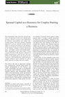 Research paper thumbnail of Spousal Capital as a Resource for Couples Starting a Business