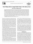 Research paper thumbnail of Tree Pulling Tests of Large Shade Trees in the Genus Acer