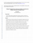 Research paper thumbnail of Trading in strategic resources: Necessary conditions, transaction cost problems, and choice of exchange structure