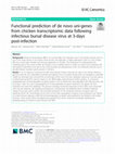 Research paper thumbnail of Functional prediction of de novo uni-genes from chicken transcriptomic data following infectious bursal disease virus at 3-days post-infection