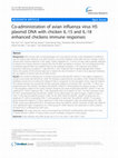 Research paper thumbnail of Co-administration of avian influenza virus H5 plasmid DNA with chicken IL-15 and IL-18 enhanced chickens immune responses