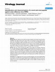 Research paper thumbnail of Identification and characterisation of a novel anti-viral peptide against avian influenza virus H9N2