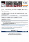 Research paper thumbnail of Rasch Analysis Model: Reliability and Validity of Superitem Test Instrument