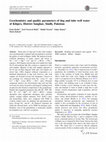 Research paper thumbnail of Geochemistry and quality parameters of dug and tube well water of Khipro, District Sanghar, Sindh, Pakistan